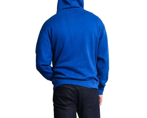 Sudadera con Capucha Azul para Hombre, Informal, de Otoño, Forro Polar, 100% Algodón, Transpirable, 300g, Color Sólido - Product Image 3
