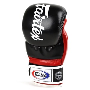 Gants d'entraînement de boxe classiques noirs et rouges en cuir PU avec fermeture auto-agrippante pour le sparring et le fitness - Product Image 3