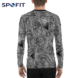 Camiseta de compresión de manga larga para hombre SPOFIT, con estampado por sublimación, de secado rápido, para MMA, ropa deportiva, estampado de alta calidad - Product Image 2