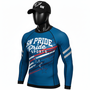 Premium Quality <b>Top</b> Selling Wholesale Unisex MMA Long Sleeve Rash Guards with Customized Color & Logo at Reasonable Price - Product Image 3