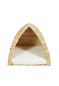 Casa para Mascotas Triangular de Mimbre, Minimalista, Tipo Cueva Acogedora para Gatos, Mueble Natural para Mascotas de Estilo Escandinavo - Product Image 5