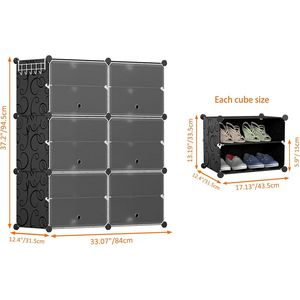 Organizzatore per Scarpe a 6 Ripiani con Capacità di 24 Paia, Armadio Resistente per la Conservazione - Product Image 2