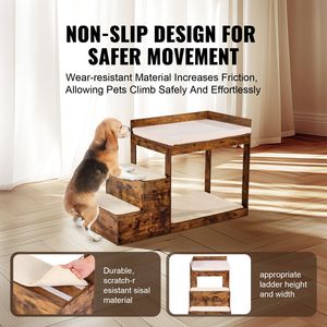 Piattaforma a 3 livelli per animali domestici, con scaletta e lettino, per finestra o letto alto, per cani e gatti, arredo per animali domestici - Product Image 5