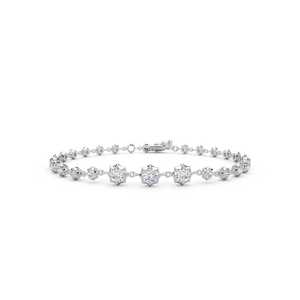 Pulsera de eslabones con diamantes cultivados en laboratorio, ajustable de 7 pulgadas, oro macizo de 14K y 18K, estilo tenis con puntas, para uso diario, venta al por mayor - Product Image 3