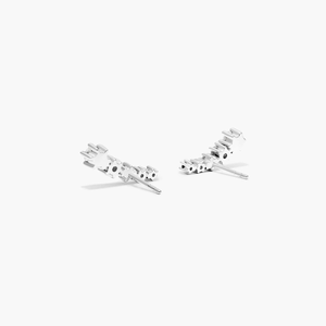 Boucles d'oreilles de luxe en argent sterling 925 avec diamants Moissanite, pierres étincelantes inspirées des feuilles, bijoux élégants, cadeau intemporel pour femmes - Product Image 4
