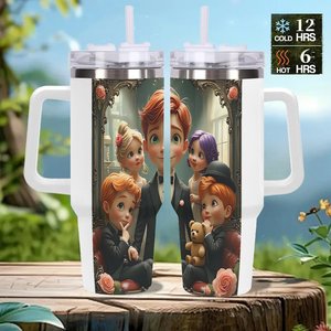 Custom Tumbler 40oz With Handle <b>For</b> Construction Field <b>Work</b> Teams - Product Image 2