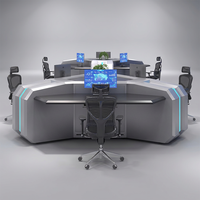 Système de console modulaire pour poste de contrôle de diffusion, console de poste de travail professionnelle pour centre de commandement 911, conception de mobilier