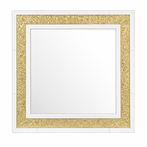 Resin Mirror 20x20 Inch <b>Square</b> Wall Hanging Decorative Mirror for Living Room Bedroom Bathroom | Elegant Home Decor Mirror - Product Image 2