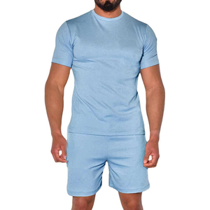 Nouvel ensemble d'été pour homme de haute qualité, personnalisé OEM, style moderne décontracté, deux pièces, 100% coton tricoté, séchage rapide, imprimé numériquement - Product Image 1