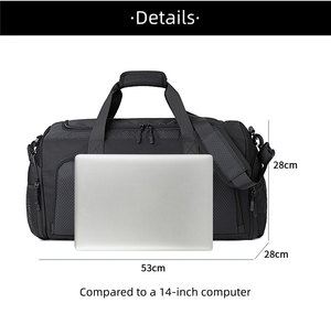 Bolsa de Viaje Personalizada con Logotipo, Bolsa de Gimnasio, Bolsa de Yoga, Bolsa Deportiva Portátil, Color Azul Davy, para Fin de Semana o Viajes Cortos - Product Image 2