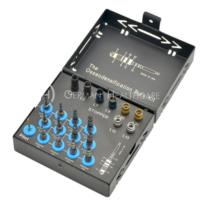 Kit de brosses de forage manuelles en acier inoxydable pour osseodensification, brosses de chirurgie implantaire dentaire françaises 420 J2 - Product Image 2