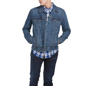 Chaqueta vaquera extragrande de estilo callejero OEM 2026 para hombre, abrigo abotonado informal con logotipo frontal para prendas de vestir de otoño con nuevos diseños - Product Image 1