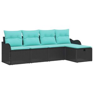 Conjunto de Sofá de Jardín de 5 Piezas de Ratán Sintético con Cojín de Almacenamiento - Product Image 2