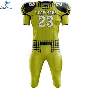 Conjunto de Uniforme de Fútbol Americano Personalizado, Transpirable, 100% Poliéster, Jersey de Manga Corta, Pantalones, Ropa de Equipo, Protección UV, Secado Rápido - Product Image 2