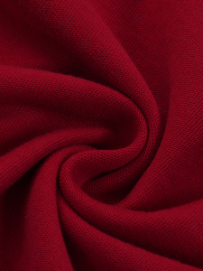 T-shirt classique à manches courtes pour homme, coupe ajustée, avec empiècements latéraux contrastants – Rouge bordeaux et crème – Coton épais pour l'impression de logo – Vente en gros personnalisée - Product Image 5