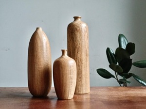 Jarrón de Madera de <span class=keywords><strong>Roble</strong></span> Hecho a Mano Único - Decoración Destacada para el Hogar - Product Image 3