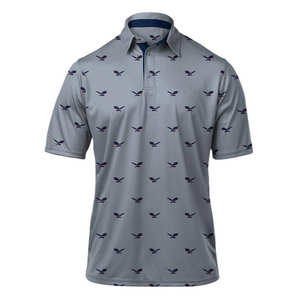Chemise de golf personnalisée pour homme, impression numérique, vente en gros, tissu tricoté en coton et élasthanne haute performance, manches courtes, décontractée - Product Image 6