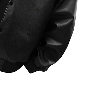 Blouson Bomber Ample Personnalisé à Col Solide, Vêtement d'extérieur Streetwear Zippé à Marque Privée, Logo Brodé, Léger, Vente en Gros - Product Image 2