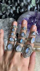 Rainbow Moonstone <b>Silver</b> Ring 925 Sterling <b>Silver</b> Ring <b>Solid</b> 925 Sterling <b>Silver</b> - Product Image 2