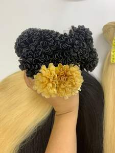 Keratin-I/U/V/Flat/Nano tip extensión de cabello humano en la empresa Bamboohair en Vietnam con alta calidad y colores completos - Product Image 4