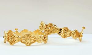 Pulseras de Acero Inoxidable Chapadas en Oro de 24K al por Mayor, Brazaletes Elegantes de Alta Calidad, Joyería Chapada en Oro de 24K - Product Image 3