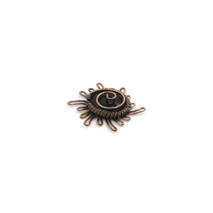 Colgante al por mayor de Jaspe Sangre de Dragón con alambre, cobre antiguo y latón, hecho a mano, joyería de piedras preciosas, colgante llamativo estilo bohemio - Product Image 2