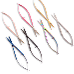 Premium Sharp Spring Nail <b>Scissors</b> Stainless Steel Curved Blade Precision <b>Cuticle</b> Trimming Tool Kaamir Instruments KI-SS-09 - Product Image 1