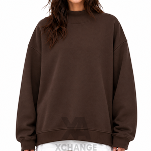 Sudadera de cuello alto de algodón grueso para mujer, de gran tamaño, con bordado personalizado, ropa de invierno, ¡la más vendida! - Product Image 2