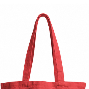 Sac de courses réutilisable et écologique de grande capacité, respirant, avec longue poignée, inspirant, couleur rouge unie - Product Image 5