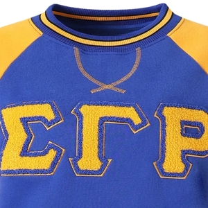 เสื้อสเวตเชิ้ตคอกลม Sigma Gamma Rho ผ้าเชนิลล์ แขนยาว อุ่นสบาย สวมใส่สบายๆ  ตกแต่งด้วยผ้าเชนิลล์ รับผลิตแบบ OEM ODM - Product Image 4