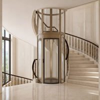 Ascensore di Lusso per Villa da 2 a 6 Piani, Elevatore Panoramico Personalizzabile per Casa Residenziale, Facile Installazione