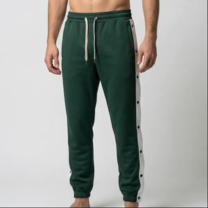 Pantalon boutonné à fente latérale pour hommes, pantalon de basket-ball détachable, pantalon de jogging d'entraînement actif avec rayure latérale pour hommes, vente en gros - Product Image 1