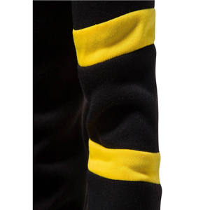 Men's Contrast Stripe Quarter <b>Zip</b> <b>Hooded</b> Pullover Fleece Sweatshirt with Kangaroo Pocket - Product Image 5
