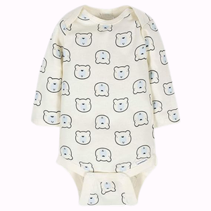 Combinaison pour bébé nouveau-né de haute qualité 100% coton, manches longues, imprimé animal, fabricant et fournisseur en gros OEM - Product Image 2