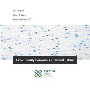 RCO-2B2370 Lana de mar reciclada PET/AC/NY/Poly/Lux/R=23/51/14/6/3/3 Y/D, Chenilla de lujo de moda hecha con mezcla de lana de mar reciclada sostenible - Product Image 5