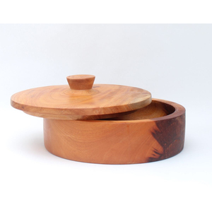 Wood Tortilla Warmer with Lid Wooden Casserole for Roti and Bread Kitchen Food Warmer for Restaurants & Home Decor - Product Image 2