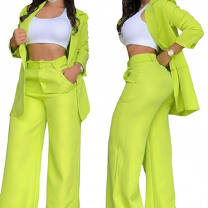 Blazer para Mujer, el Más Popular, Color Sólido, Manga Larga, un Solo Botón, Blazers de Oficina, Traje para Mujer, Chaquetas de Negocios para Mujer - Product Image 1