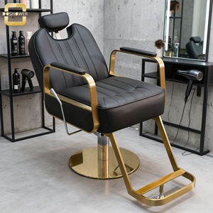 Fauteuil de barbier minimaliste marron avec fonctions réglables pour salon de coiffure, mobilier personnalisé et <span class=keywords><strong>studio</strong></span> de coiffure et de spa capillaire - Product Image 3