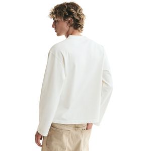 T-shirt à manches longues pour homme, coupe ample et décontractée, coton premium, col rond, style streetwear surdimensionné, fabricant OEM ODM personnalisé - Product Image 2