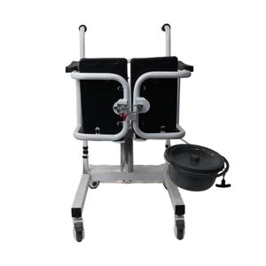 Chaise de transfert Top Fashion 180 degrés <span class=keywords><strong>fauteuil</strong></span> <span class=keywords><strong>roulant</strong></span> ouvert levage hydraulique aides infirmières chevet commode Patient ascenseur acier au carbone - Product Image 6