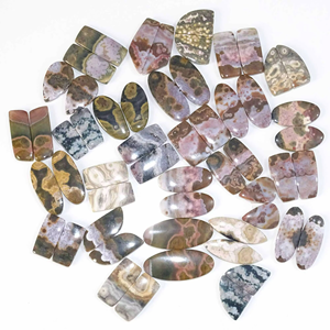 Pierre précieuse Cabochon en Jaspe Océanique de Qualité Standard, Polie Naturellement, Formes Mixtes, Disponible à la Vente - Product Image 2