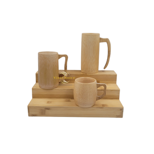 Vaso Reutilizable de Bambú Natural con Acabado Pulido Suave para Bebidas Frías y Calientes - Product Image 3