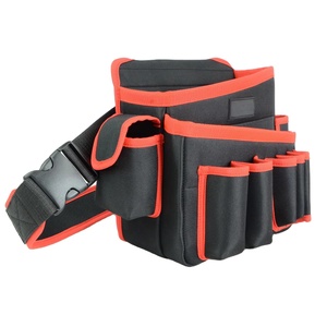 Black And Red Tool Bag With Multiple Pockets And Adjustable Strap For Tools Storage And Organization 2026 - Product Image 4