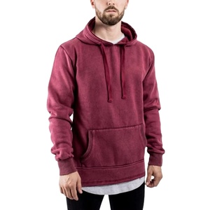 La mejor calidad Plain Casual Men Slim Fit Acid Wash Hoodies Hombres Precio al por mayor Acid Washed Hoodie para la venta - Product Image 1