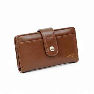 กระเป๋าใส่บัตรเครดิตกันขโมยแฟชั่น ขายส่ง กระเป๋าใส่บัตรธุรกิจแบบพกพา กระเป๋าพู่ห้อยเรียบง่าย กระเป๋าใส่เหรียญซิปคู่ PU - Product Image 1