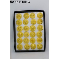 Anillos Redondos Artificiales de Aleación Chapados en Oro Tradicional al por Mayor para Unisex, Anillos de Dedo Elegantes para Bodas y Fiestas