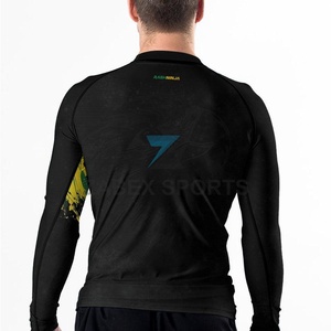 Maillots de compression à manches longues ajustés et extensibles personnalisés pour hommes MMA ZABEX SPORTS - Product Image 4