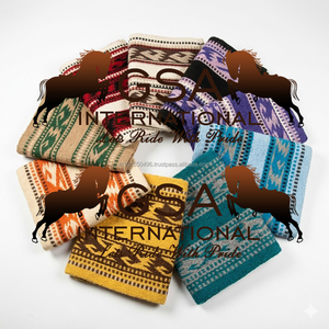 Manta de sillín de lana de lujo 34x36 Almohadilla de caballo tejida a mano de lana pura de Nueva Zelanda para montar y mostrar al mejor precio - Product Image 5