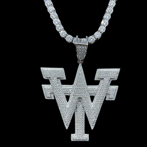 Pendentif Lettre en Moissanite Plaqué Or 18K, 39g, en Argent Sterling 925 Micro-Pavé, Bijou Unisexe Hiphop pour Homme, Idéal pour Fêtes et Déclarations - Product Image 1