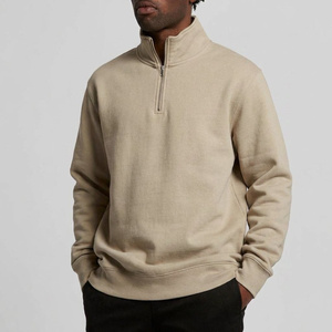 Sweat-shirt minimaliste à col zippé, pull en molleton premium, streetwear, vêtements personnalisés à marque privée pour les marques et les boutiques de mode - Product Image 1